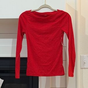 Old Navy Red Long-Sleeve Women's Top